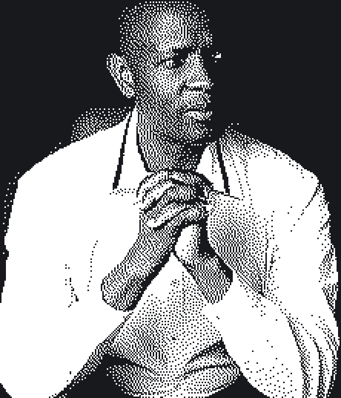 Attorney Samuel Adeyemi, dithered portrait