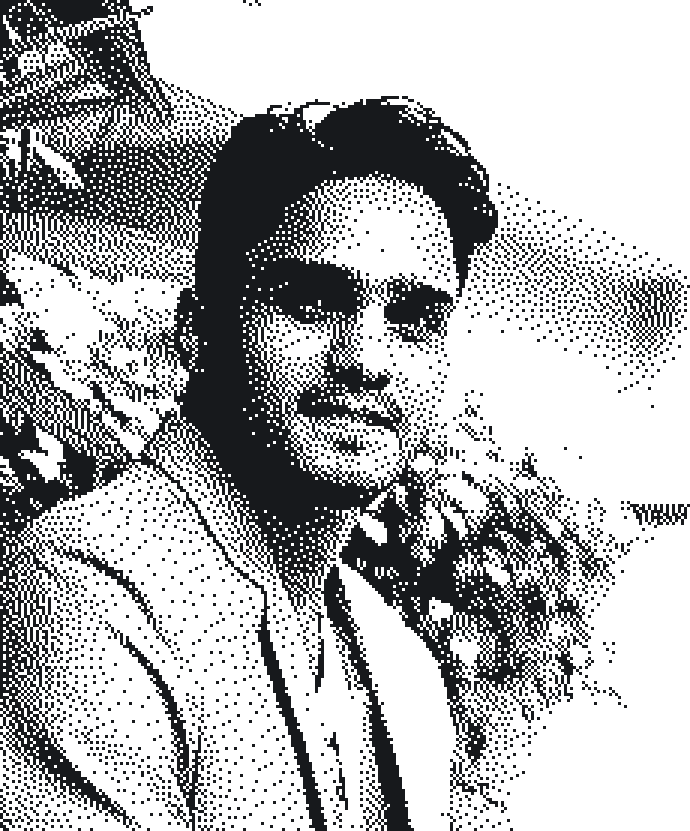 Senior paralegal Rohan Mehta, dithered portrait